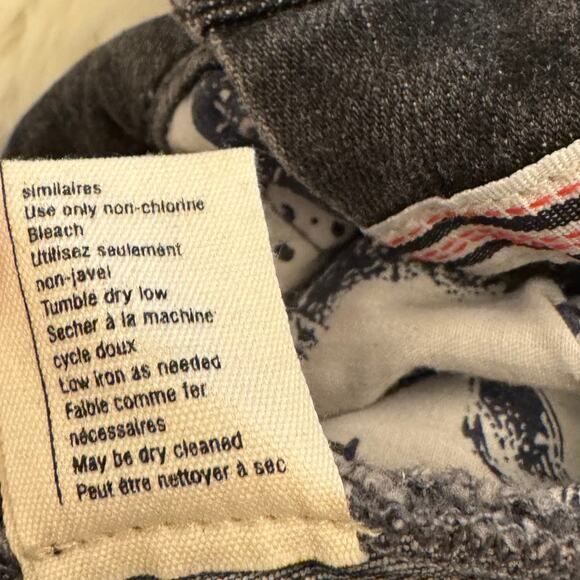 Pilcro and The Letterpress Black Distressed Mid Rise Skinny Ankle Jeans 28 NWT - Picture 11 of 16